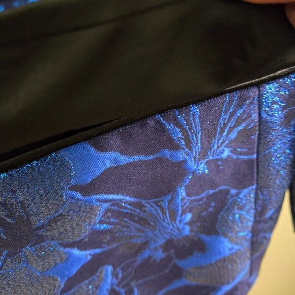 Inc International Concept Blue Floral Metallic Fancy Blazer Jacket Size XL - Picture 6 of 11